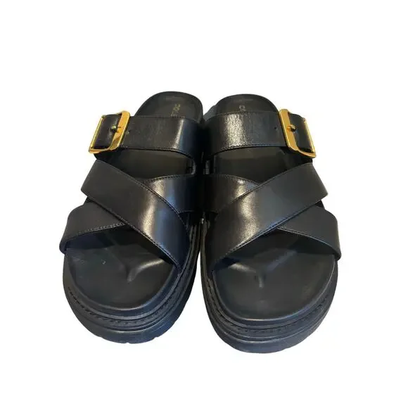 Cole Haan Freya Black Leather Slide Sandals, Women's Size 9.5 B New! - Picture 4 of 6